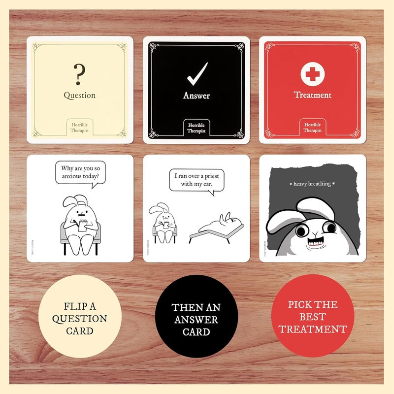 Exploding Kittens Horrible Therapist: Extra Horrible Edition by - A Card Game for 3-8 Players, Ages 17+ - Adult Party Game for Family Night - Image 5